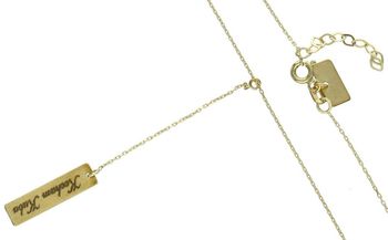 Złoty naszyjnik krawatka z grawerem „Kocham Kuba” – złoto 585 (1).jpg